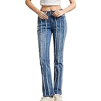 Women's Flare Flared Jeans Trendy High Rise Skinny Wide Leg Bell Bottom Denim Pants Stretch Stretchy Butt Lifting Mom