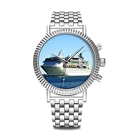 Luxury Watch Brand, Popular, Elegant, Wristwatch, Brand, Popular, For Yourself or Relatives, Friends, Lovers, Men's Watch, Personality Pattern Watch, Between Buoy Watches, Silver, Bracelet Type