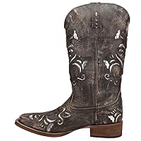 ROPER Women's Belle Metallic Square Toe Western Cowboy Mid Calf Boots