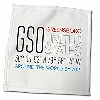 3dRose International Airport Code GSO, Greensboro North Carolina, USA - Towels (twl-347990-3)