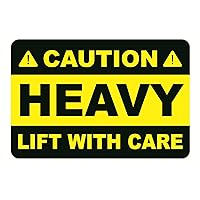 Caution Heavy Sticker,2x3 inch 200pcs Yellow Heavy Lift with Care Shipping Sticker