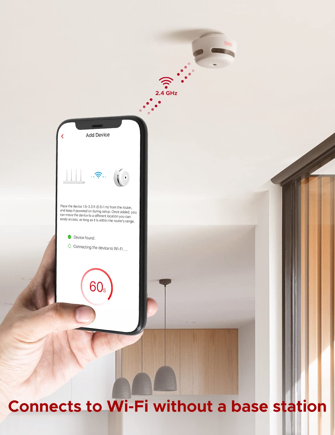 X-Sense Smart Smoke Detector Fire Alarm with Replaceable Battery, Wi-Fi Smoke Detector, App Notifications with Optional 24/7 Professional Monitoring Service, XS01-WX, 1-Pack