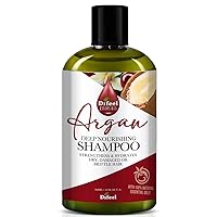 Difeel Essentials Deep Nourishing Argan Shampoo 12 oz. - Shampoo for Dry, Damaged or Frizzy Hair, Sulfate Free Shampoo Made with 100% Essential Oil