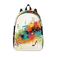 Canvas Backpack for Men Women Laptop Backpack Abstract Music Themed Travel Rucksack Lightweight Canvas Daypack