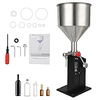 A03 Pro Bottle Filling Machine, Manual Paste Liquid Filling Machine,5-50ml Adjustable Stainless Steel Liquid Filler for Milk Water Essential Oil Shampoo Cosmetic Honey