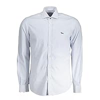 Elegant White Narrow Fit Organic Cotton Men's Shirt