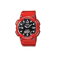 Casio Men's Sport AQS810WC-4AV Red Plastic Quartz Watch with Black Dial