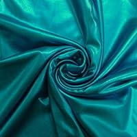 Texco Inc Solid 2-Way Stretch Poly Spandex Medium Weight Metallic Fabric, Apparel Home DIY Projects, Turquoise 1 Yard