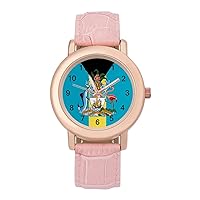 Bahamas Flag Classic Watches for Women Funny Graphic Pink Girls Watch Easy to Read