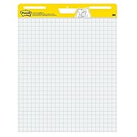 Post-it Super Sticky Easel Pad, 25 x 30 Inches, 30 Sheets/Pad, 1 Pad (560SS), Large White Grid Premium Self Stick Flip Chart Paper, Super Sticking Power
