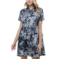Bebop Womens Stretch Short Sleeve Crew Neck Above The Knee Fit + Flare Dress