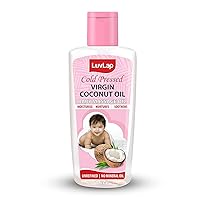 LuvLap Baby Hair & Skin Oil, 100% Natural Cold Pressed Virgin Coconut Oil, Hair & Skin Massage, Prevents Diaper Rash, 100ml