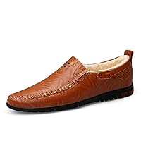 Men's Soft Sole Casual Slip on Loafers Breathable Comfortable Driving Shoes，Men's Casual Leather Shoes