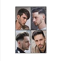 TOYOCC Hair Salon Poster Handsome Man Classic Fashion Hair Beard Barber Shop Aesthetic Art Poster Canvas Poster Bedroom Decor Office Room Decor Gift Unframe-style 12x18inch(30x45cm)