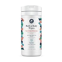 Bath & Body Wipes — Summer Breeze — 30 Wipes — Use as Diaper Wipes, for Bath & to Freshen — Alcohol, Chlorine, & Rinse Free — No EDCs — Safer for Baby — Good for the Whole Family — Made in USA