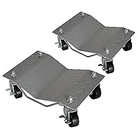 [3000 lbs] Tire Wheel Dolly Car Set of 2, Heavy Duty Carbon Steel Car Mover with Antiskid Plate & 360 Degree Rotatable Wheel, 16