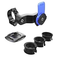 Motorcycle Handlebar Mount, Fork Stem Mount, Bike Phone Mount, Phone Case Mount with Twist Lock, Quick Attach/Detach, 360° Rotation Bike Accessories for Any Phones GPS(Black+Blue)