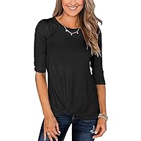 Minthunter Women's Half Sleeve T Shirts Casual Color Block Round Neck Spring Tops