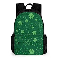 St. Patrick's Day Horseshoe Clover Travel Laptop Backpack for Men Women Casual Basic Bag Hiking Backpacks Work
