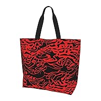 Animals Shape Print Pattern Print Tote Bag Women Single Shoulder Leisure Bag Multi-Purpose Large Shopping Bag