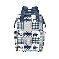 Farm Life Tractor Car Plaid Diaper Bags with Name Waterproof Mummy Backpack Nappy Nursing Baby Bags Gifts Tote Bag for Women