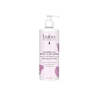 Babo Botanicals Smoothing Berry 2-in-1 Shampoo & Wash - Detangling & Nourishing - Eliminates Frizz & Prevents Static - Evening Primrose Oil - For all ages - Light Berry Fragrance- Vegan