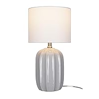 Catalina Lighting 24294-000 Ceramic Table Lamp for Office, Living Room, Dorm or Bedroom, Smart Home Compatible, Bulb Not Included, 19
