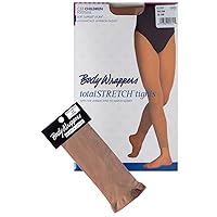 Body Wrappers Girls Footless Tights Style C33, Suntan, Medium-Large