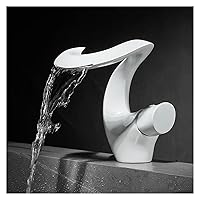 Black/White Bathroom Basin Faucet Brass Bathroom Faucet - Sink Faucet Cold and hot Waterfall Basin Faucet,Faucets
