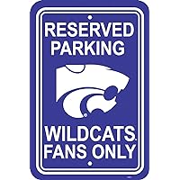 NCAA Kansas State Wildcats 12-by-18 inch Plastic Parking Sign