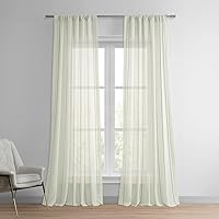 HPD Half Price Drapes Striped Linen Sheer Curtains for Living Room 50 X 108 (1 Panel), SHCH-HC66085-108, Aruba Gold