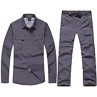 Trekking Camping Outdoor Shirt Pants Uv Resistant Removeable Men Active Sports Suit