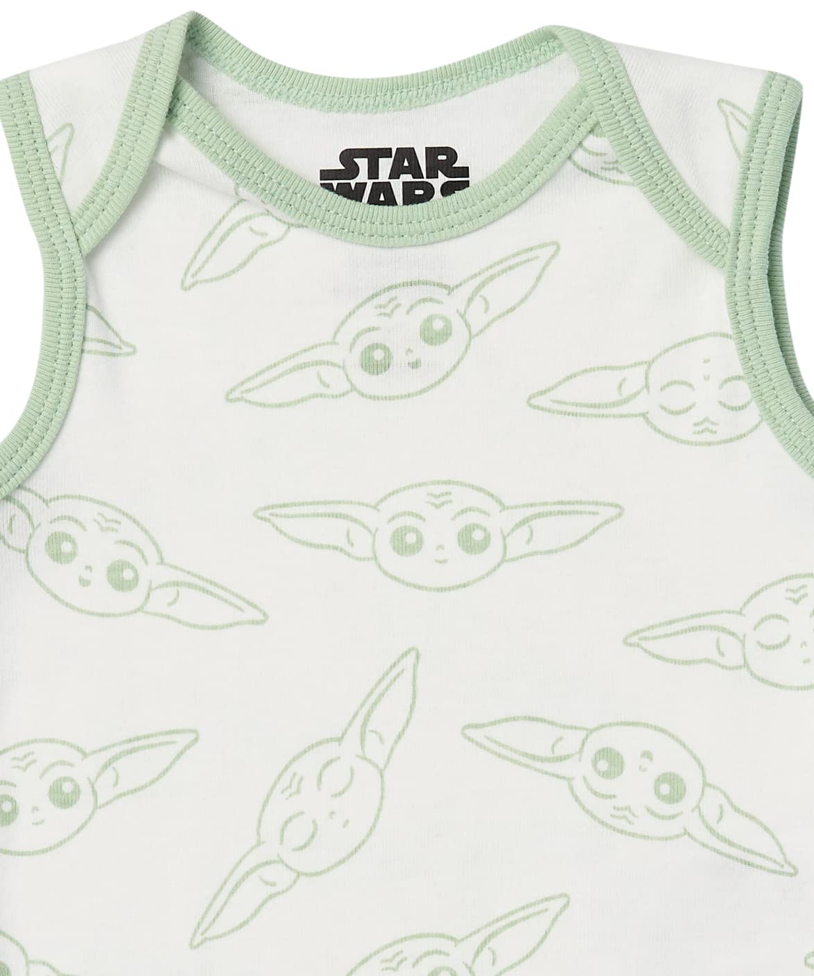 Amazon Essentials Disney | Star Wars Unisex Babies' Sleeveless Bodysuits, Pack of 6, Star Wars The Child, 3 Months