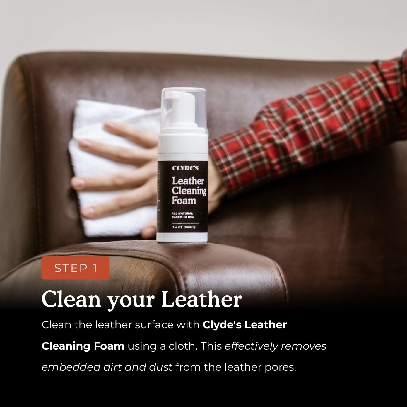 Mua Clyde's™ 4-Step Leather Recoloring Kit, Includes Brush and Lint-Free  Towels, Cleans, Restores, and Protects Your Leather trên  Mỹ chính  hãng 2024