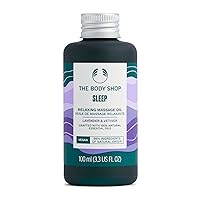 The Body Shop Sleep Relaxing Massage Oil with Lavender and Vetiver – Soothing & Recharging with Natural Essential Oils – Vegan – 3.3o