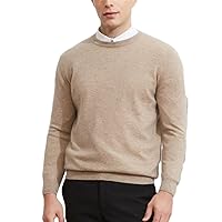 100% Cashmere Sweater Men's O-Neck Pullover Casual Knitting Loose Foundation Bottom Top