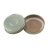 North Mountain Supply - SB70-GD-12 Regular Mouth Metal One Piece Mason Jar Safety Button Lids (Pack of 12, Gold)