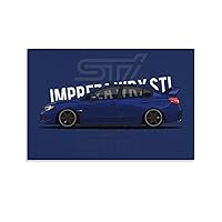 JDM Impreza WRX Sti Car Poster Canvas Art Poster and Wall Art Picture Print Modern Family Bedroom Decor Posters 20x30inch(50x75cm)