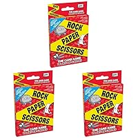 Jax Rock Paper Scissors Card Game Bilingual - It's The Fast, Fun Card Version of The Classic Game of Rock Paper Scissors, Ages 4 and Up, 2 Players (Pack of 3)