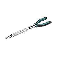 SATA Straight Body Double X-Pliers, with Green Handles & A Long-Nose Design for Access in Tight Spaces - ST70711