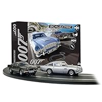 Scalextric James Bond 007 Aston Martin DB5 vs Aston Martin V8 1:32 Analog Slot Car Race Track Set C1447T