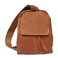 Small Drawstring Backpack, Saddle, One Size