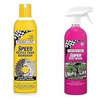 Finish Line Bicycle Cleaning Bundle with Speed Degreaser (18 oz) and Super Bike Wash (33.8 oz)