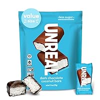 UNREAL Dark Chocolate Coconut Bars (Value Size Bag) | Vegan, 3g Sugar, & 3 Simple Ingredients | Non-GMO, Gluten Free, & Fair Trade | 9.5oz