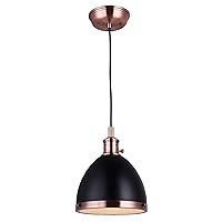 CANARM IPL409B01BKA Esher 1 Light Finish Pendant, Bronze and Black