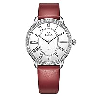 Fashion Luxury Brand Dazzle Beauty Women Quartz Wrist Watches Leather Band SP-2615-SL18