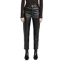 AGOLDE Women's Recycled Leather Fitted '90s Pants