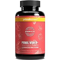 Primal Harvest Multivitamin for Women Vitamin A, Vitamin C, Vitamin D and E, Vitamin B12, B6, Biotin, Zinc Supplements, 30 Capsules (Womens 1 Pack) (Womens+ 30 Servings)