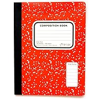 Top Flight Colored Marble Composition Book, 100 Sheets, Wide Rule, 9.75 x 7.5 Inches, 1 Book, Cover Color May Vary (41352)