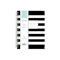 Blue Sky Day Designer for Today To-Do Notebook, 160 Ruled Pages, Twin-Wire Binding, Hardcover, 5.75'' x 8.5'', Black Stripe